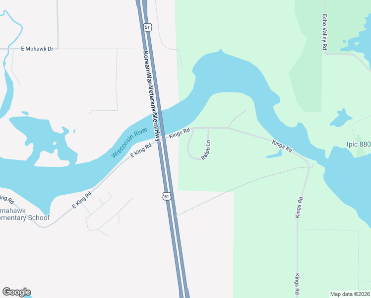 map of restaurants, bars, coffee shops, grocery stores, and more near N10108 Ralph Lane in Tomahawk