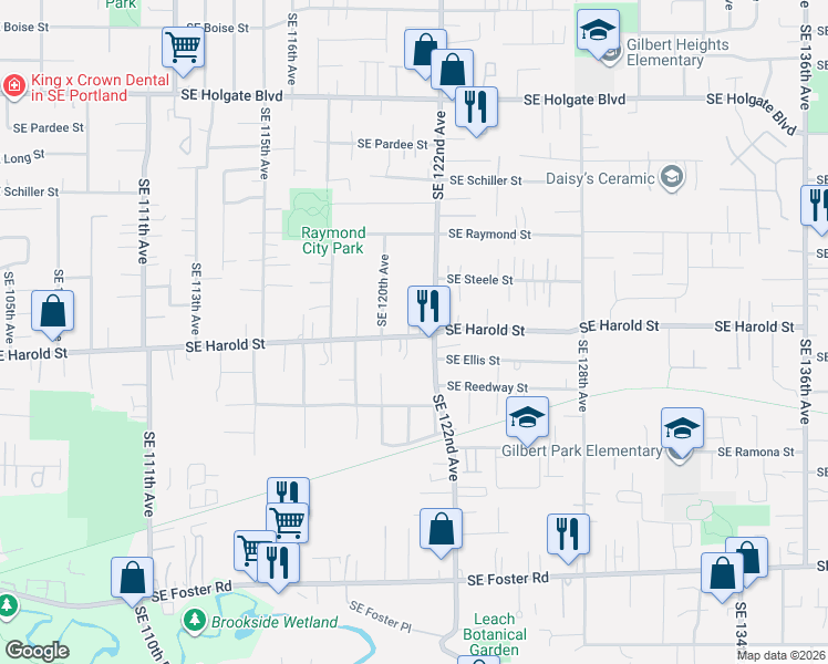 map of restaurants, bars, coffee shops, grocery stores, and more near in Portland