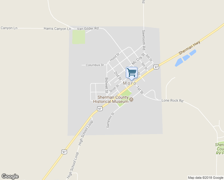 map of restaurants, bars, coffee shops, grocery stores, and more near 307 Scott Street in Moro