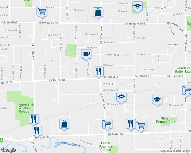 map of restaurants, bars, coffee shops, grocery stores, and more near in Portland