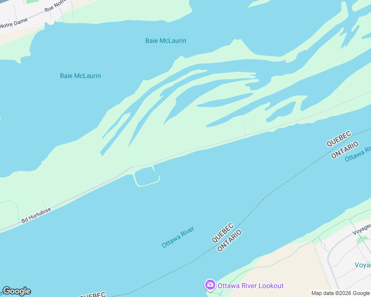 map of restaurants, bars, coffee shops, grocery stores, and more near 1267 Boulevard Hurtubise in Gatineau