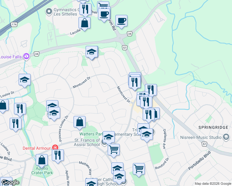 map of restaurants, bars, coffee shops, grocery stores, and more near in Ottawa