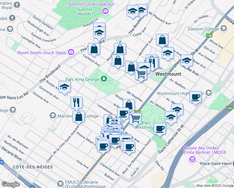 214 Chemin de la CôteSaintAntoine, Westmount QC Walk Score