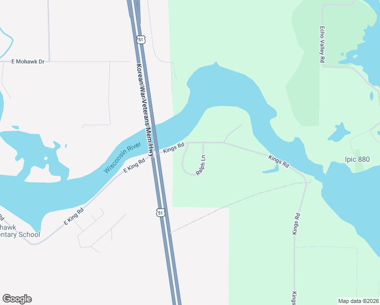 map of restaurants, bars, coffee shops, grocery stores, and more near N10108 Ralph Lane in Tomahawk