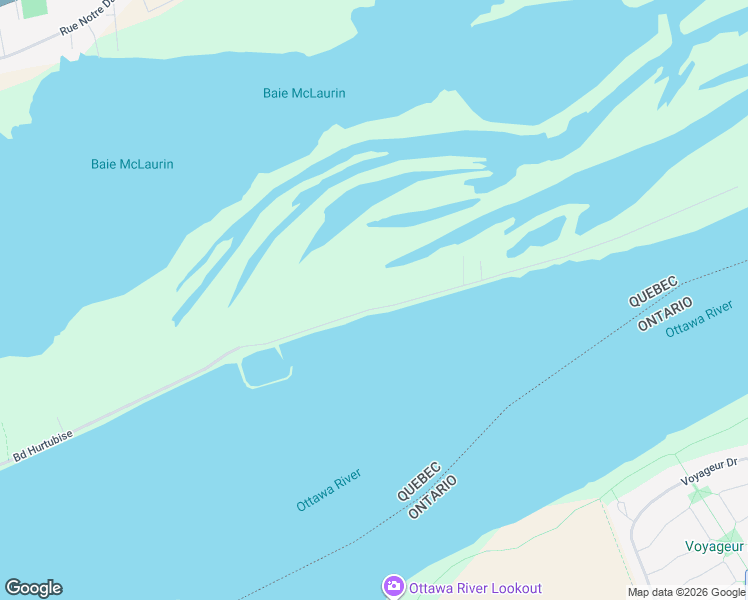map of restaurants, bars, coffee shops, grocery stores, and more near 1283 Boulevard Hurtubise in Gatineau