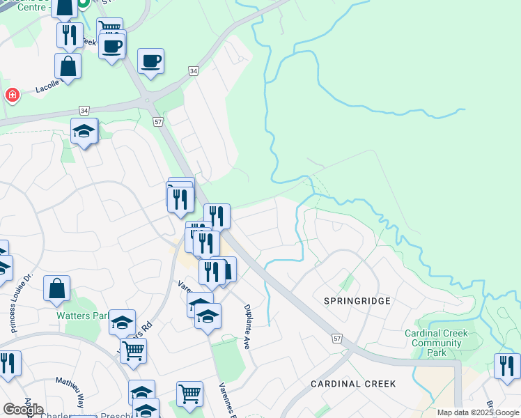 map of restaurants, bars, coffee shops, grocery stores, and more near 440 Sultan Street in Ottawa