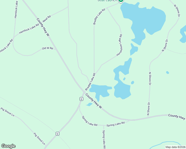 map of restaurants, bars, coffee shops, grocery stores, and more near 3023-3099 Bradley Lake Road in Crandon