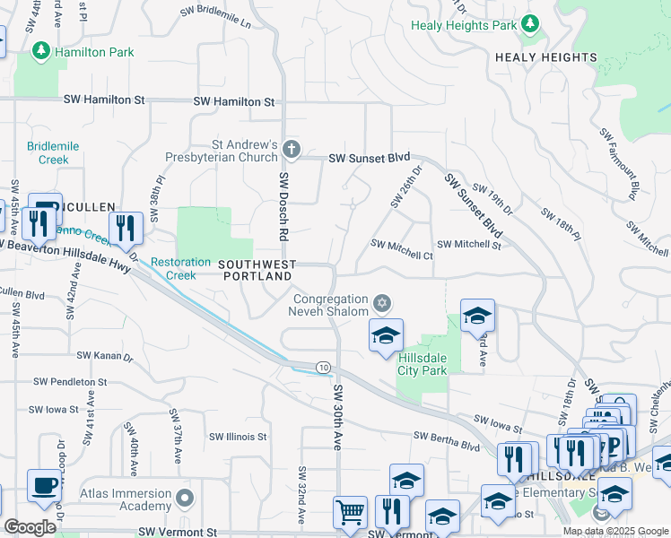 map of restaurants, bars, coffee shops, grocery stores, and more near in 