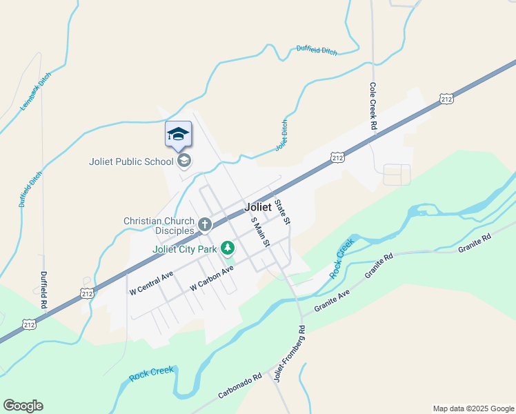 map of restaurants, bars, coffee shops, grocery stores, and more near in Joliet
