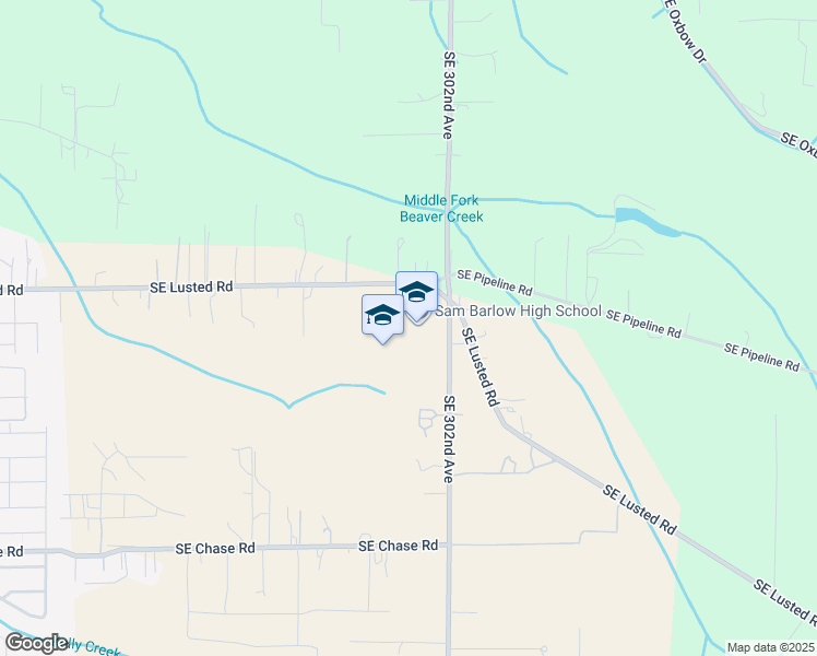 map of restaurants, bars, coffee shops, grocery stores, and more near 5105 Southeast 302nd Avenue in Gresham