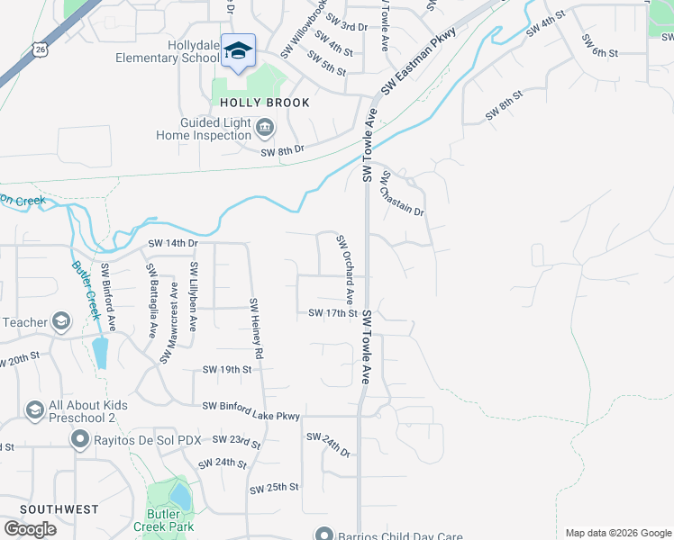 map of restaurants, bars, coffee shops, grocery stores, and more near 1729 Southwest 15th Street in Gresham
