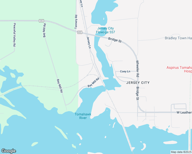 map of restaurants, bars, coffee shops, grocery stores, and more near 1712 Bay Mill Road in Tomahawk
