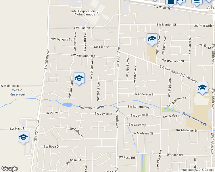 map of restaurants, bars, coffee shops, grocery stores, and more near 4632 Southwest 200th Avenue in Beaverton