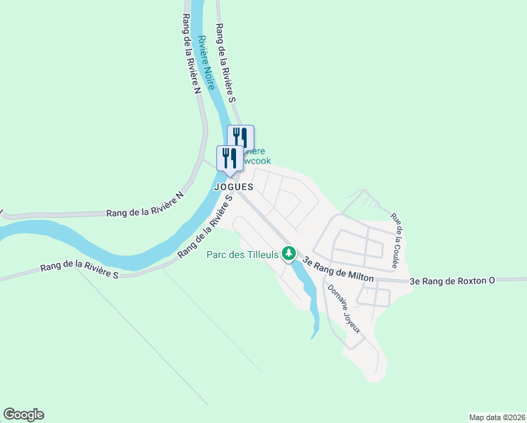 map of restaurants, bars, coffee shops, grocery stores, and more near 122 Rue des Pionniers in Saint-Pie