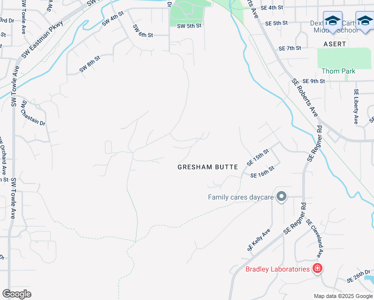 map of restaurants, bars, coffee shops, grocery stores, and more near 202 Southwest 14th Street in Gresham