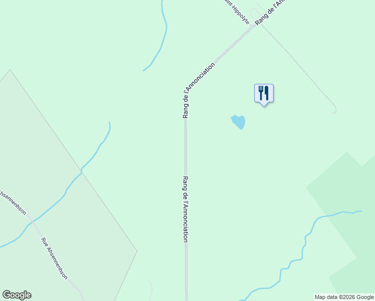 map of restaurants, bars, coffee shops, grocery stores, and more near 355 Rang de l'Annonciation in Oka
