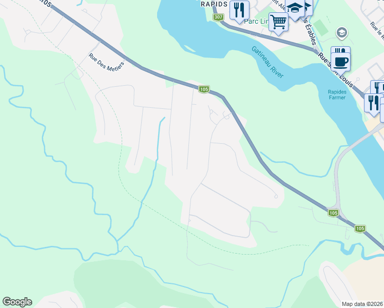 map of restaurants, bars, coffee shops, grocery stores, and more near 41 Chemin Hendrick in Chelsea