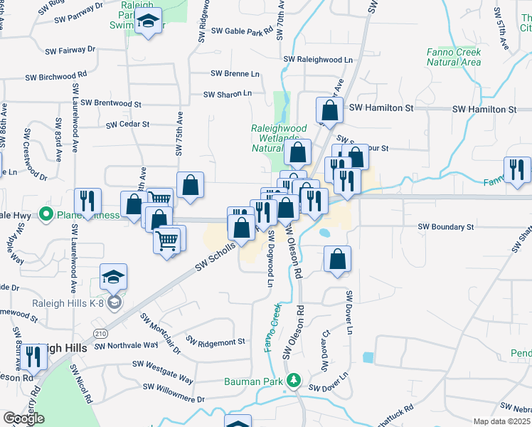 map of restaurants, bars, coffee shops, grocery stores, and more near in 