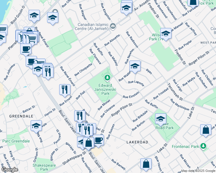 map of restaurants, bars, coffee shops, grocery stores, and more near 264 Rue Ernest in Dollard-des-Ormeaux