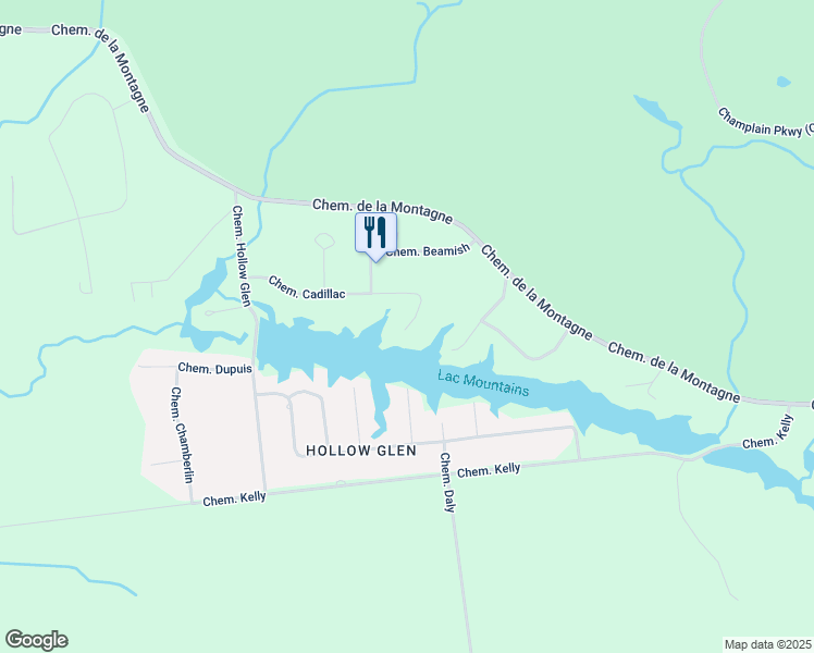 map of restaurants, bars, coffee shops, grocery stores, and more near 40 Chemin Cadillac in Chelsea