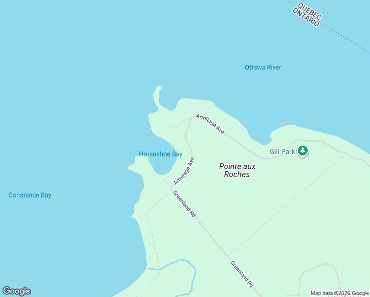 map of restaurants, bars, coffee shops, grocery stores, and more near 4136 Armitage Avenue in Dunrobin