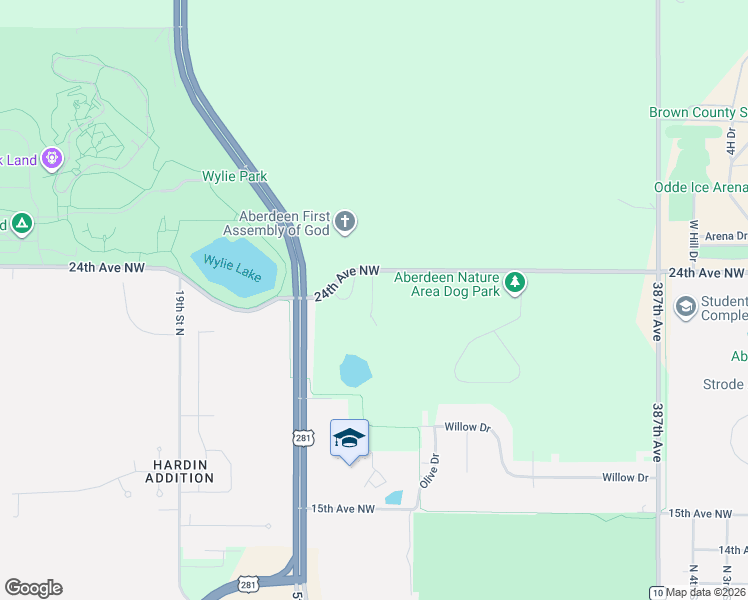map of restaurants, bars, coffee shops, grocery stores, and more near 2327 Countryair Estates in Aberdeen
