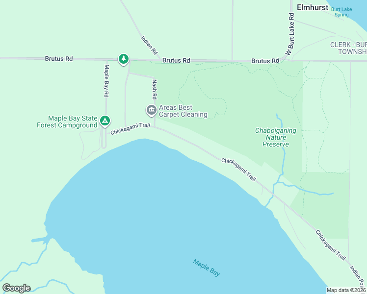 map of restaurants, bars, coffee shops, grocery stores, and more near 10601 Chickagami Trail in Brutus