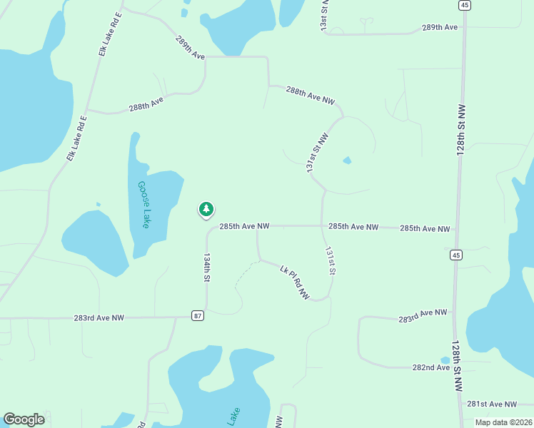 map of restaurants, bars, coffee shops, grocery stores, and more near 13232 285th Avenue Northwest in Zimmerman