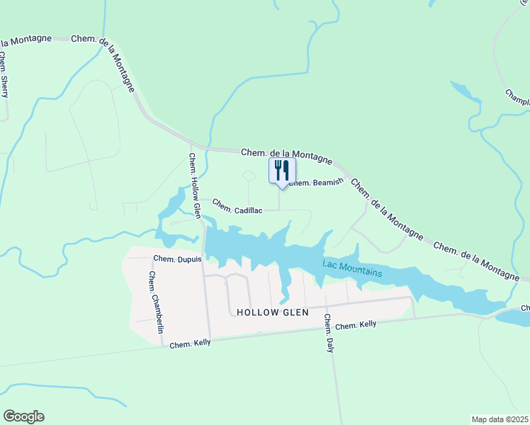 map of restaurants, bars, coffee shops, grocery stores, and more near 24 Chemin Cadillac in Chelsea