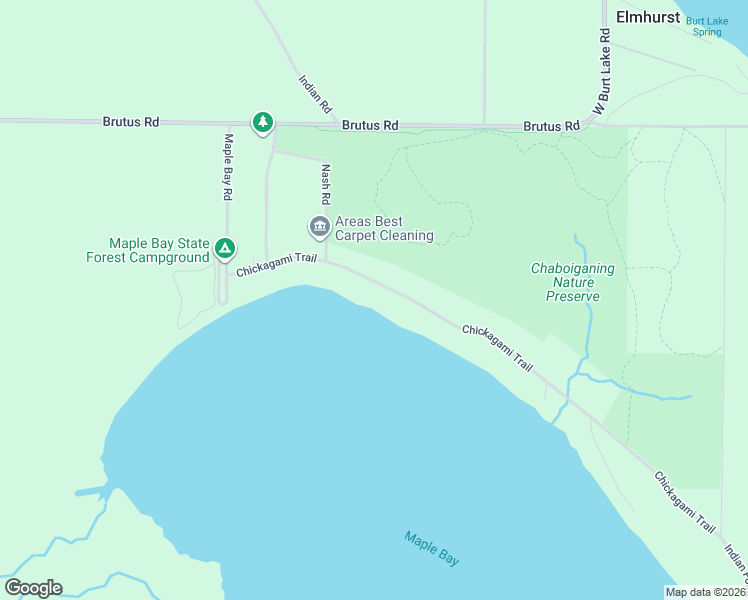 map of restaurants, bars, coffee shops, grocery stores, and more near 10601 Chickagami Trail in Brutus