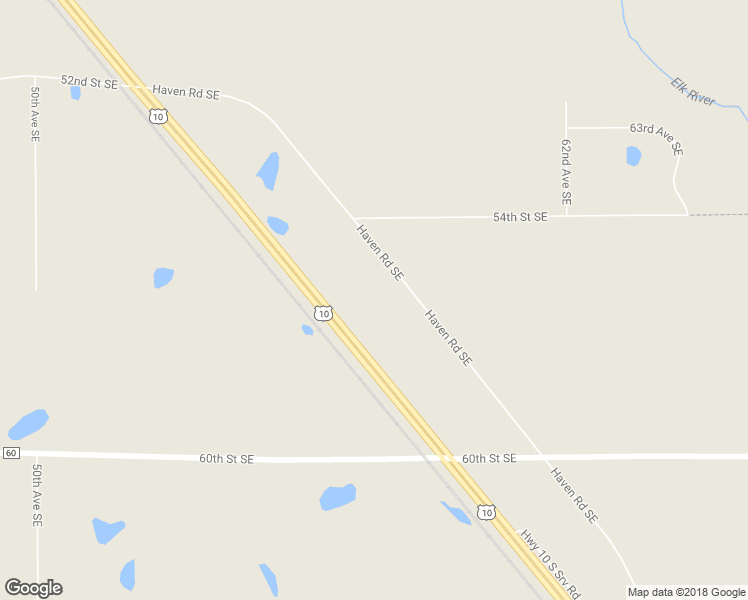 map of restaurants, bars, coffee shops, grocery stores, and more near 5598 Haven Road Southeast in St. Cloud