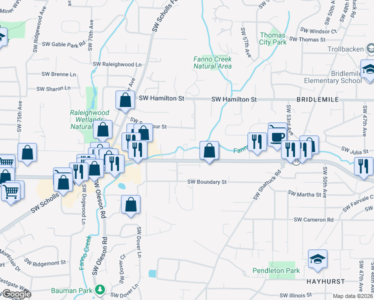 map of restaurants, bars, coffee shops, grocery stores, and more near in Portland