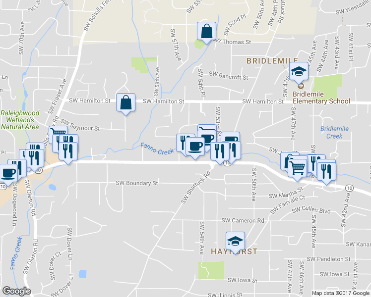 map of restaurants, bars, coffee shops, grocery stores, and more near in Portland