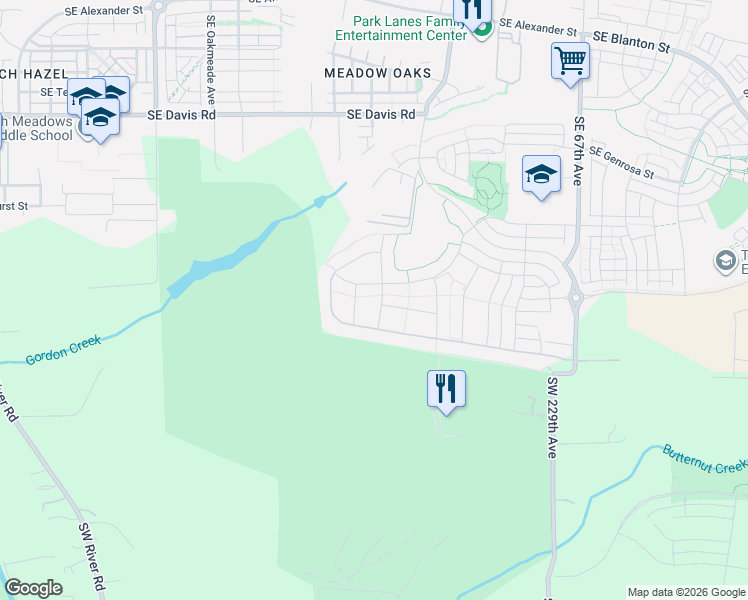 map of restaurants, bars, coffee shops, grocery stores, and more near 5793 Southeast Provence Street in Hillsboro