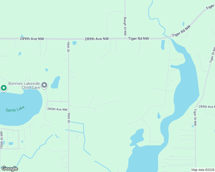 map of restaurants, bars, coffee shops, grocery stores, and more near 9381 285th Lane Northwest in Zimmerman
