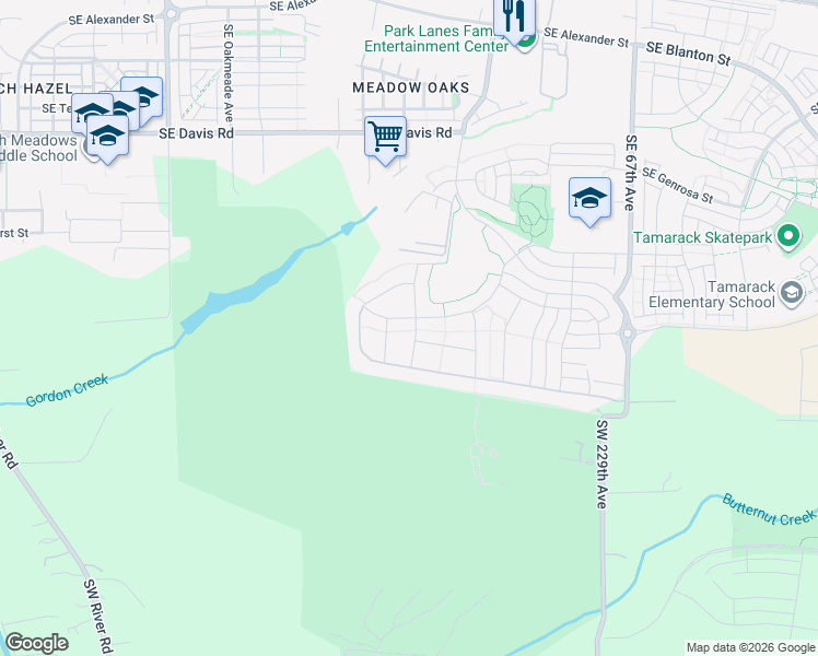 map of restaurants, bars, coffee shops, grocery stores, and more near 5872 Southeast Provence Street in Hillsboro