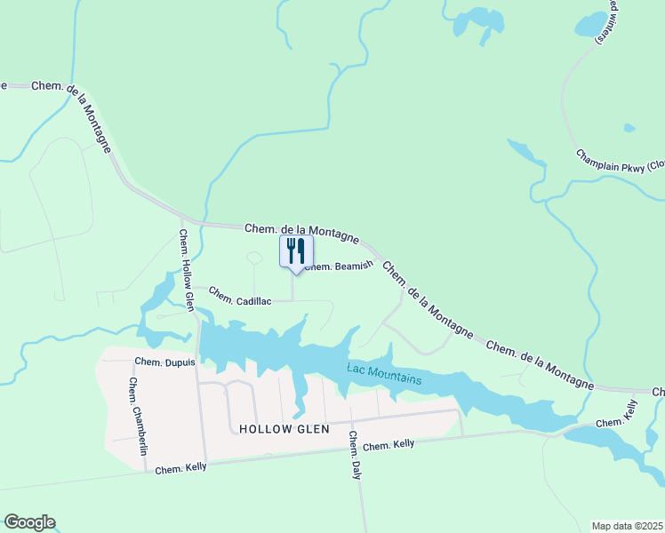 map of restaurants, bars, coffee shops, grocery stores, and more near Chemin Beamish in Chelsea
