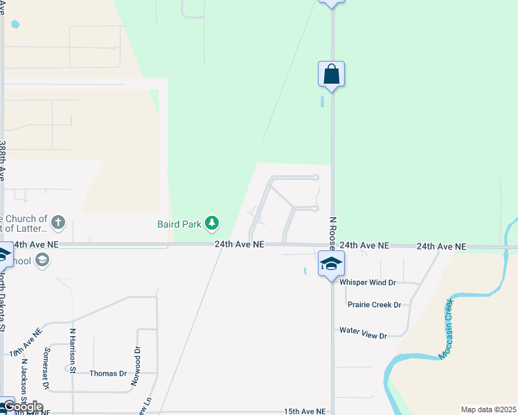 map of restaurants, bars, coffee shops, grocery stores, and more near 2501 Pheasant Run Boulevard in Aberdeen
