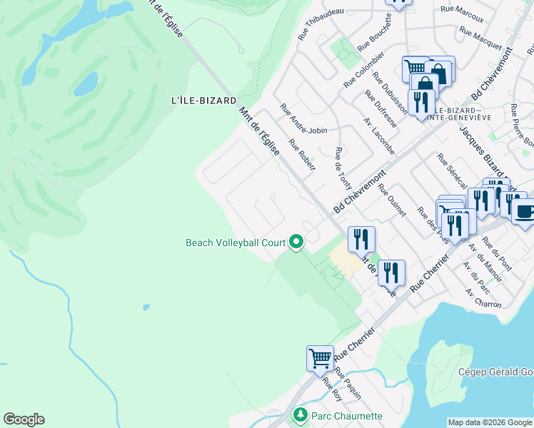 map of restaurants, bars, coffee shops, grocery stores, and more near 355 Rue Louise-Major in Montreal