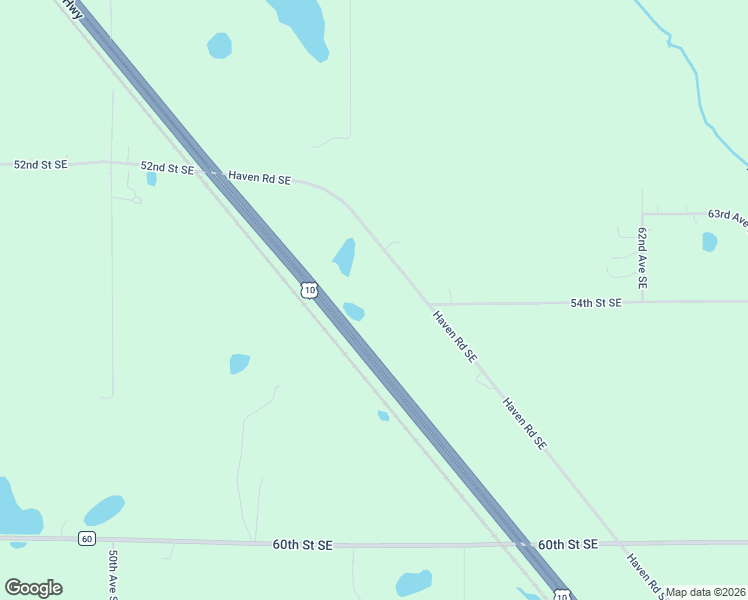 map of restaurants, bars, coffee shops, grocery stores, and more near 5400 Haven Road Southeast in St. Cloud