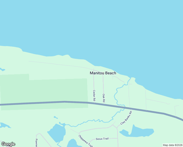 map of restaurants, bars, coffee shops, grocery stores, and more near 7301-7599 Cedar Road in Rogers City