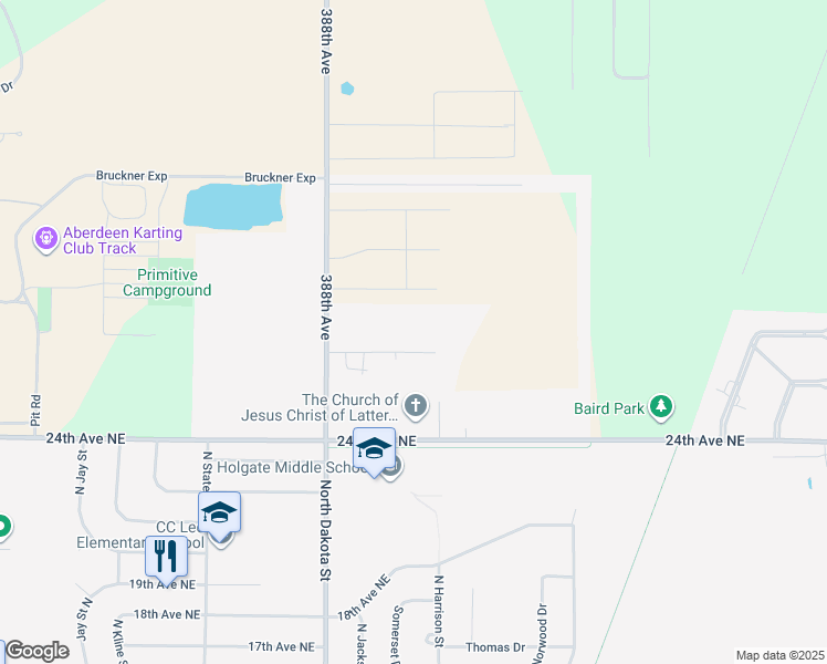 map of restaurants, bars, coffee shops, grocery stores, and more near Harrison Street North in Aberdeen