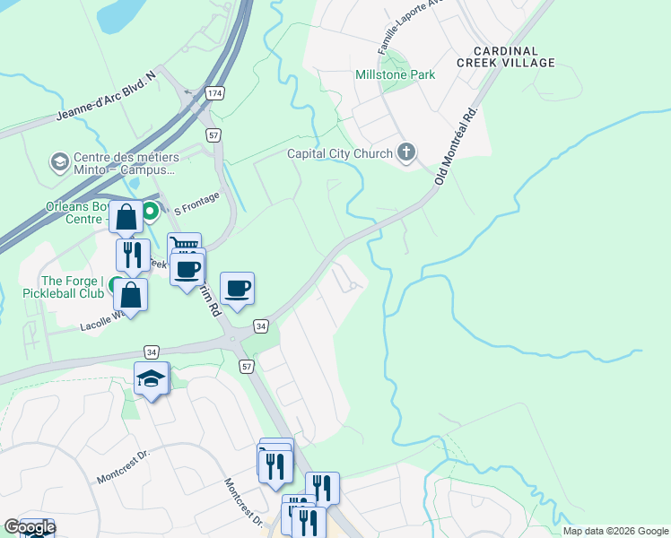 map of restaurants, bars, coffee shops, grocery stores, and more near 139 Lionel Private in Ottawa