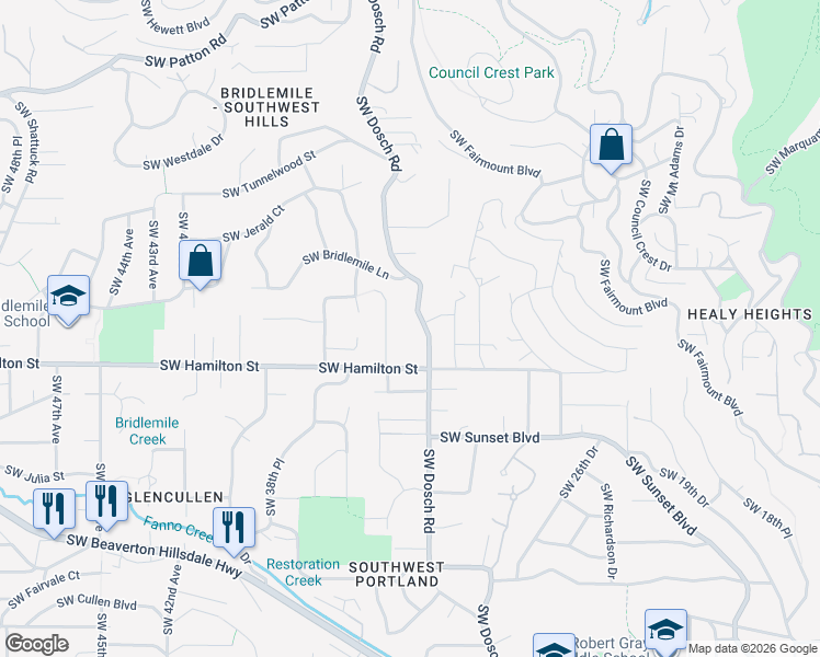 map of restaurants, bars, coffee shops, grocery stores, and more near in Portland