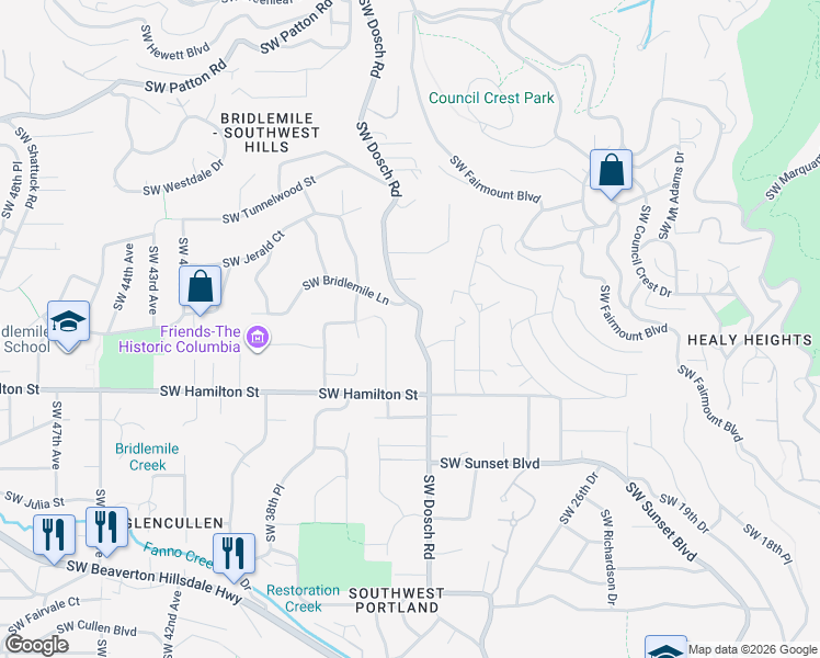 map of restaurants, bars, coffee shops, grocery stores, and more near in Portland