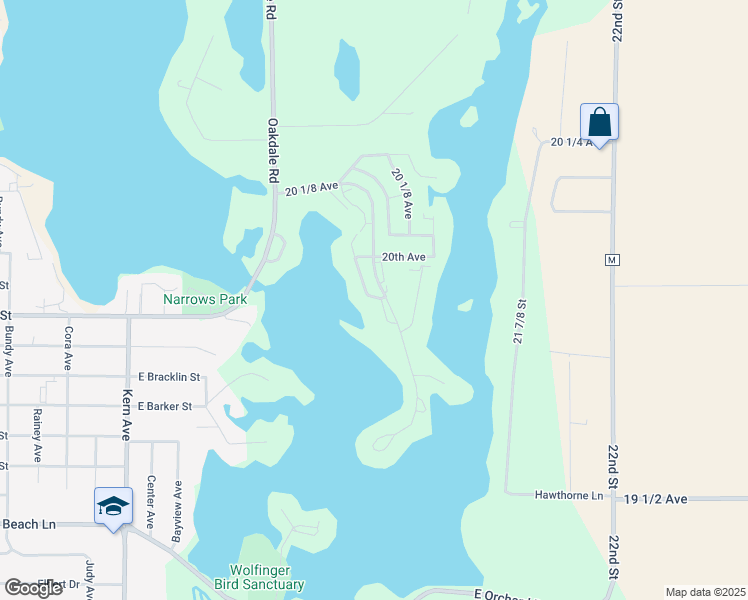 map of restaurants, bars, coffee shops, grocery stores, and more near 600 Colan Boulevard in Rice Lake