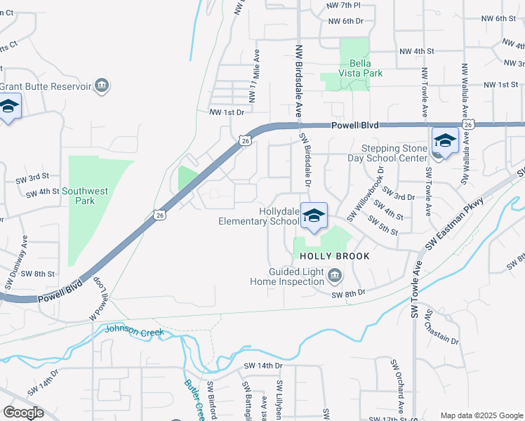 map of restaurants, bars, coffee shops, grocery stores, and more near 415 Southwest Mawrcrest Drive in Gresham