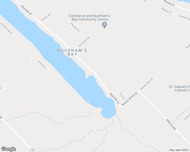 map of restaurants, bars, coffee shops, grocery stores, and more near 1234 Bayview Drive in Ottawa