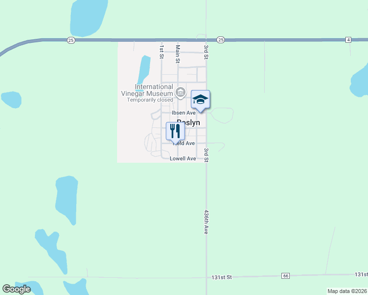 map of restaurants, bars, coffee shops, grocery stores, and more near 202 Field Avenue in Roslyn