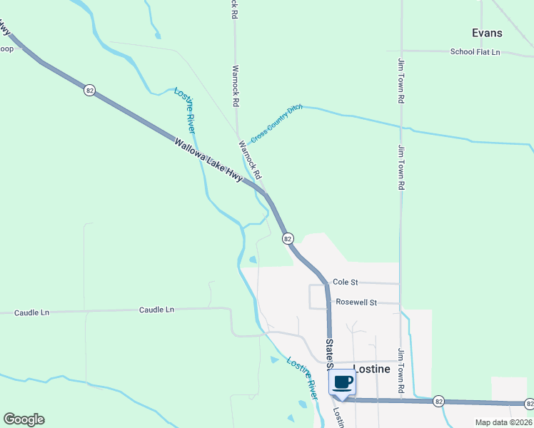 map of restaurants, bars, coffee shops, grocery stores, and more near in Lostine